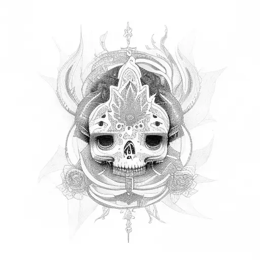 marihuana with música, art tattoo design idea