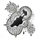 black ink splatter tattoo design idea