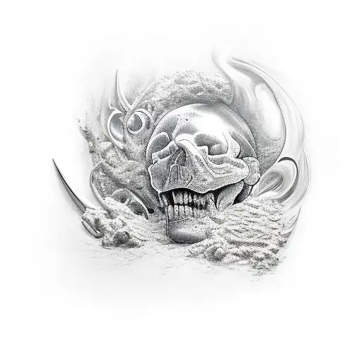 a man how use cocaine tattoo design idea