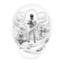 a man how use cocaine tattoo design idea