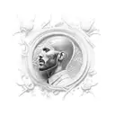 a man how use cocaine tattoo design idea