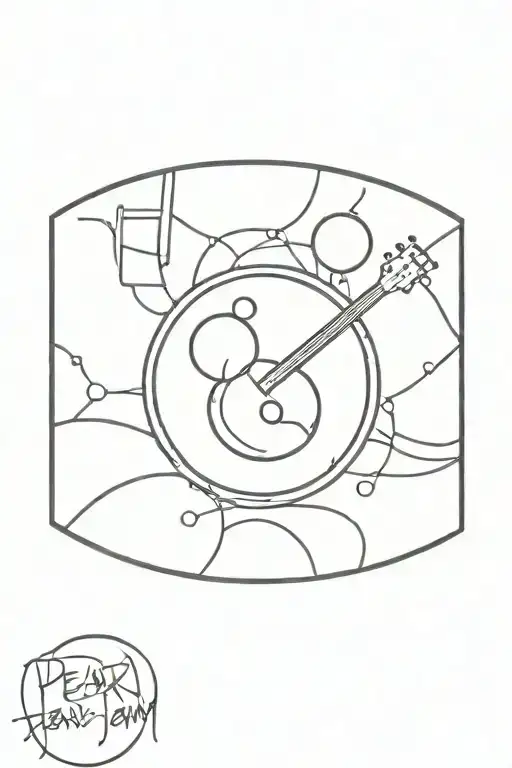 pearl jam band concert tattoo design idea