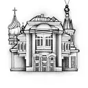five-story building from Russia tattoo design idea