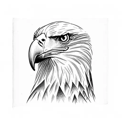 bald eagle tattoo design idea