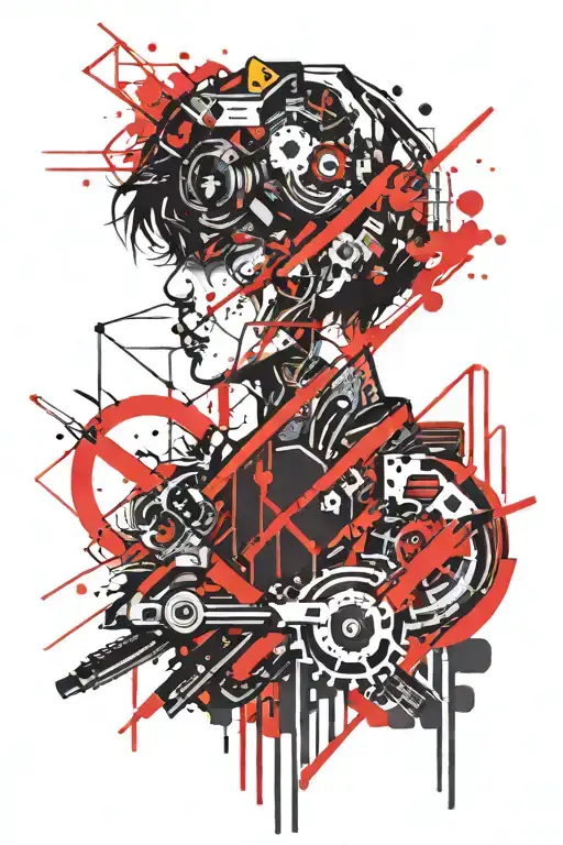 cyber security themed tattoo tattoo design idea