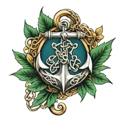 celtic anchor freedom canada  tattoo design idea