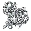 celtic anchor freedom canada  tattoo design idea