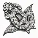celtic anchor freedom canada  tattoo design idea
