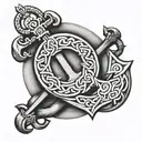 celtic anchor freedom canada  tattoo design idea
