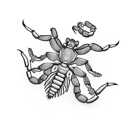 traditional 3D scorpion tattoo tattoo design idea