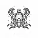 3D Scorpion  tattoo design idea