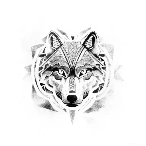 sigma wolf tattoo design idea