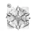 dices with cards and Star Wars tattoo design idea