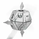 dices with cards and Star Wars tattoo design idea