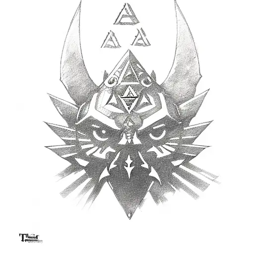 the legend of zelda tears of the kingdom tattoo design idea