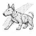 English Bull Terrier tattoo design idea