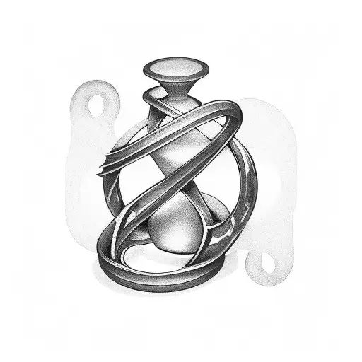 hourglass, infinity loop, galxaxy and holy cross combined     tattoo design idea