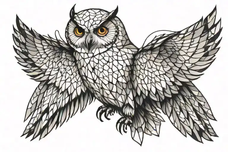 Hedwig owl tattoo design idea