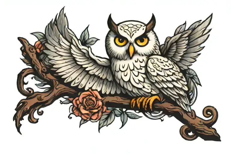 Hedwig owl tattoo design idea