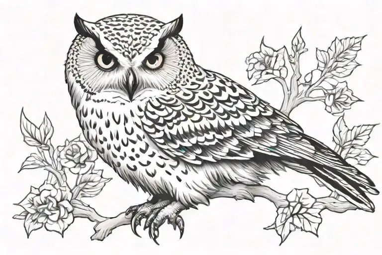 Hedwig owl tattoo design idea