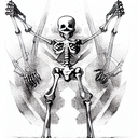 skeleton tattoo design idea
