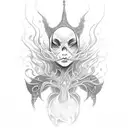 ethereal banshee  tattoo design idea