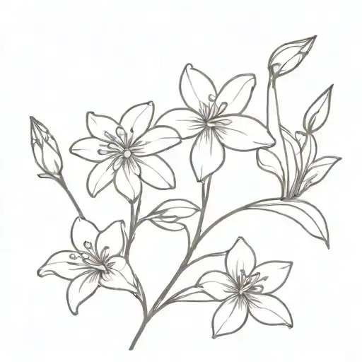 forget me not flowers, lily flower, daisy flower  tattoo design idea