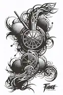 full left sleeve, with: “time is precious”, golf, NFFC, biomedical science research, hiking, powerlifting, gladiators. tattoo design idea