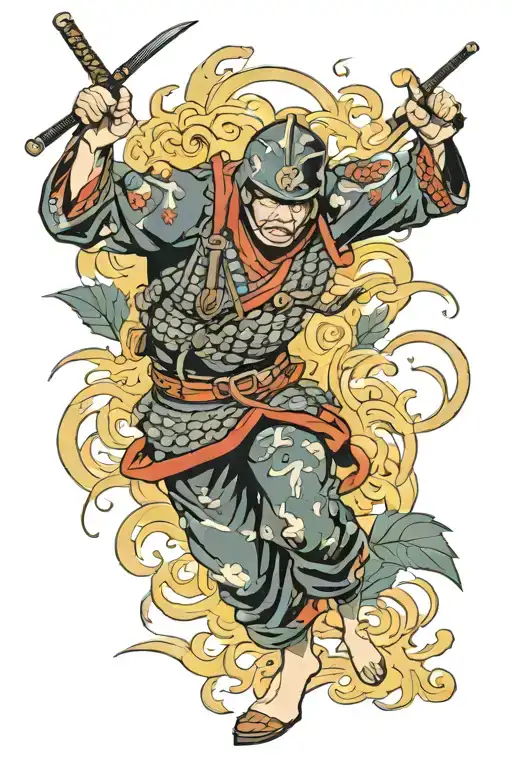 army fighting against tattoo design idea