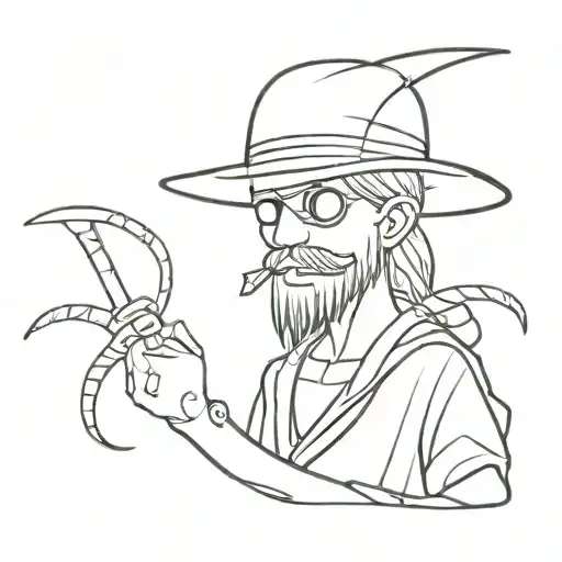 straw hat pirates tattoo design idea