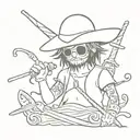 straw hat pirates tattoo design idea