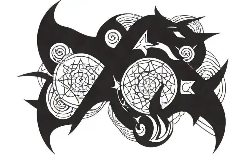 simple tattoo inspired in astrology tattoo design idea