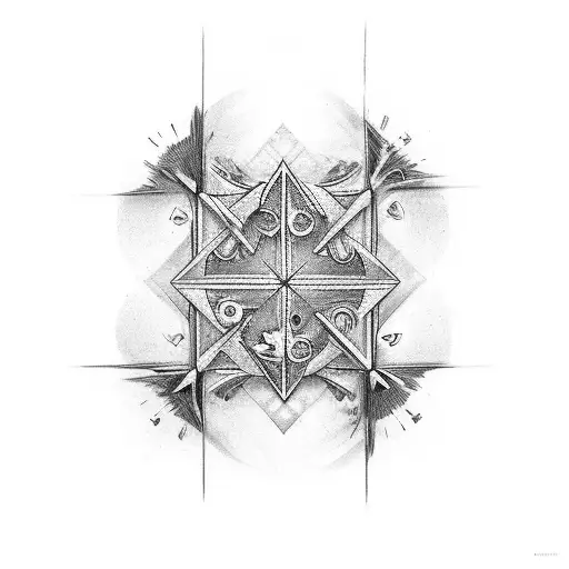 Cross filled in with crusive on three sides tattoo design idea