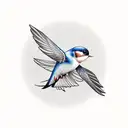 Swallow Bird tattoo design idea