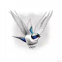 Swallow Bird tattoo design idea