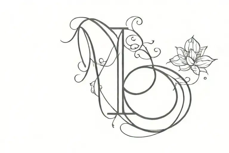the number 4 4 4 meaning 4 better 4 worse for ever. D is the 4th letter in the alphabet which is the 1st letter for me n tattoo design idea