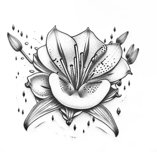 lillies and ice cream tattoo design idea