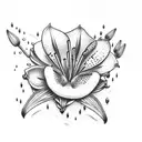 lillies and ice cream tattoo design idea