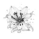 lillies and ice cream tattoo design idea