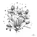 lillies and ice cream tattoo design idea