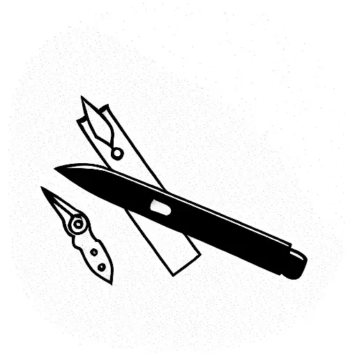 foldable swiss army knife  tattoo design idea