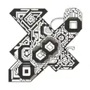 A geometric pattern representing J9's love for mathematics and precision tattoo design idea