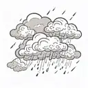 Rain cloud storm tattoo design idea