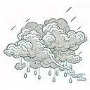 Rain cloud storm tattoo design idea