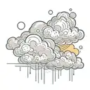 Rain cloud storm tattoo design idea