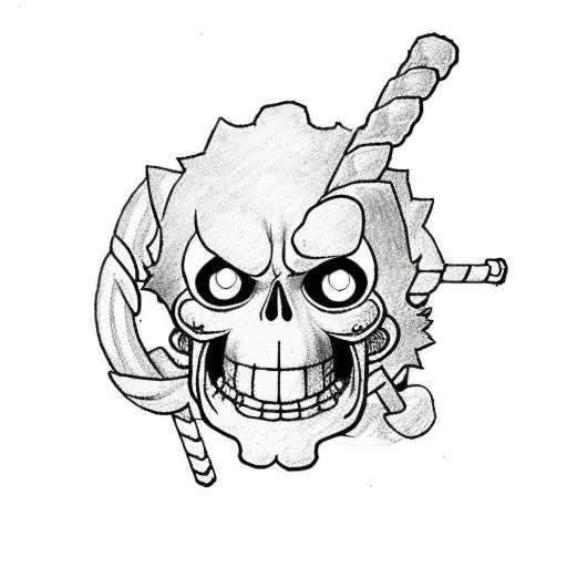 half one piece whitebeard logo  tattoo design idea