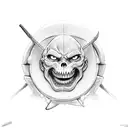 half whitebeard logo  tattoo design idea