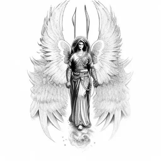 Archangel Gabriel tattoo design idea