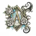 the letters 1of1 tattoo design idea