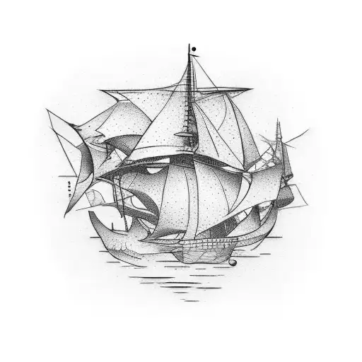 even keel ship balance tattoo design idea